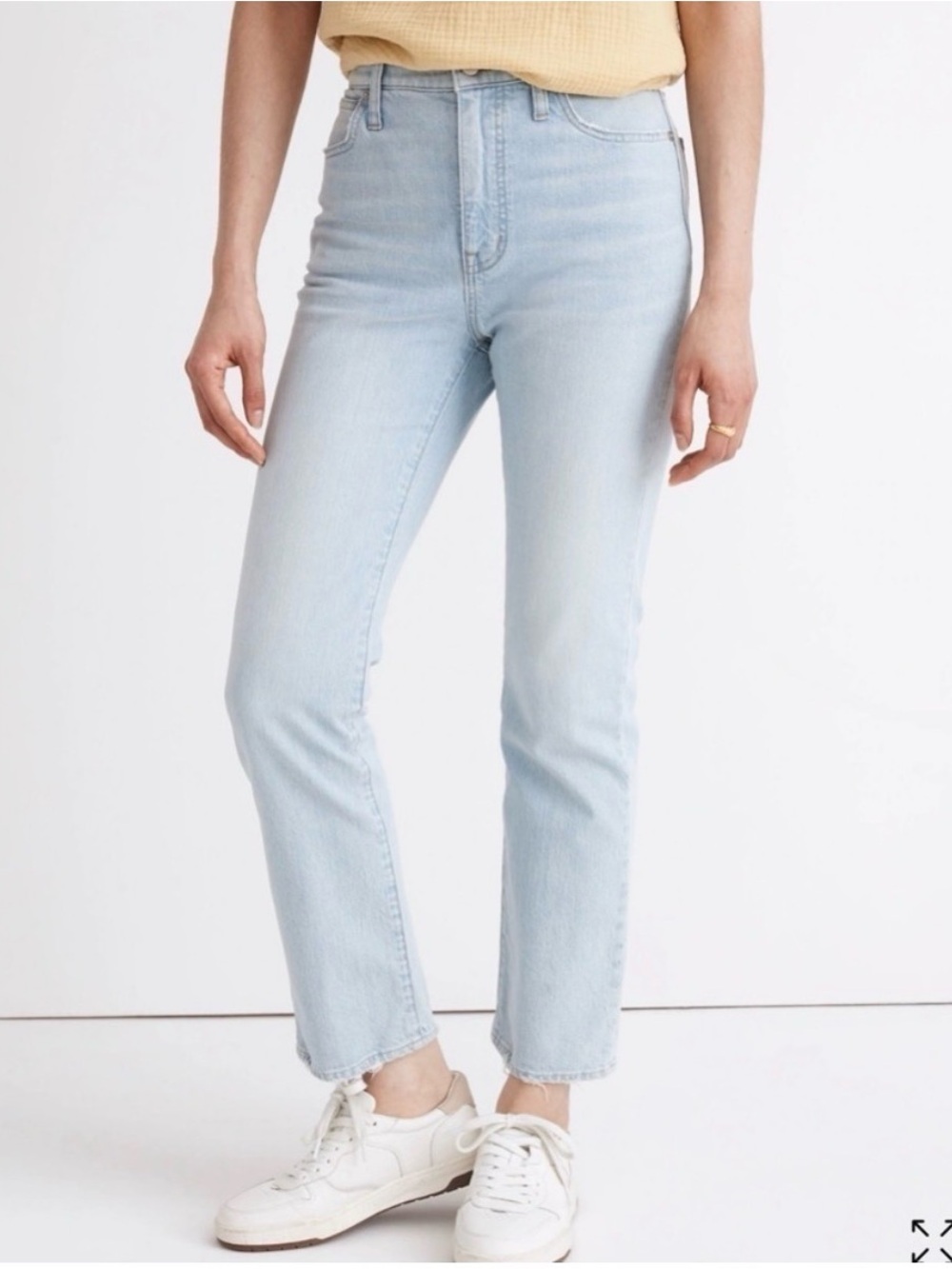 Madewell Slim Demi-Boot Jeans Bellmeade Wash High Rise size 26 petite